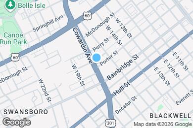 Map image of the property - 201 Cowardin Ave