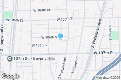 Map image of the property - 1627 W 106th St