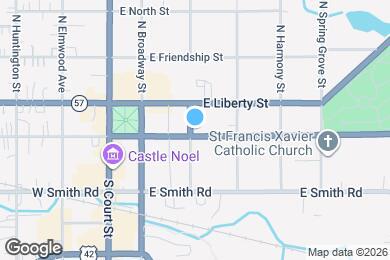 Map image of the property - 303 E Washington St