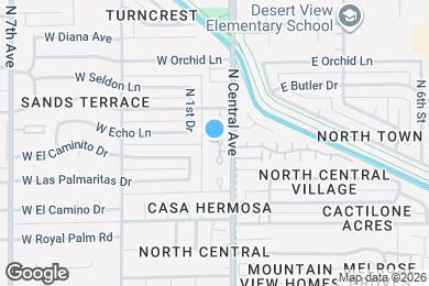 Map image of the property - 8422 N Central Ave