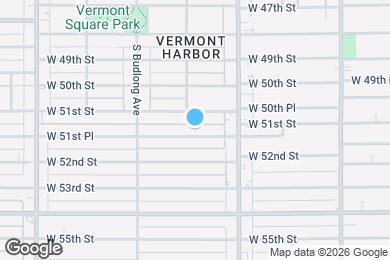 Map image of the property - 1053 W 51st Pl