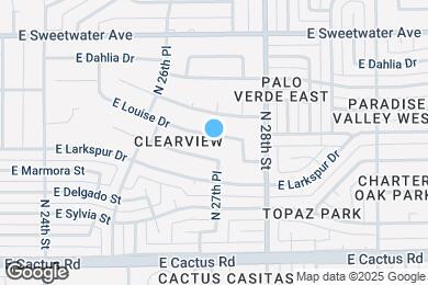 Map image of the property - 2707 E Louise Dr