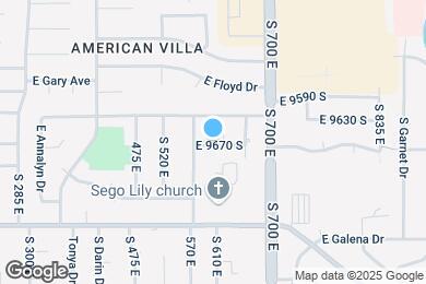 Map image of the property - 605 E 9670 S