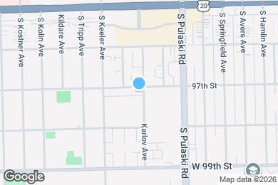 Map image of the property - 9700 S Karlov Ave