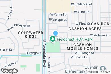 Map image of the property - 11405 W Mohave St