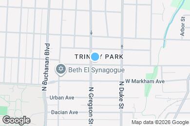 Map image of the property - 1102 N Gregson St