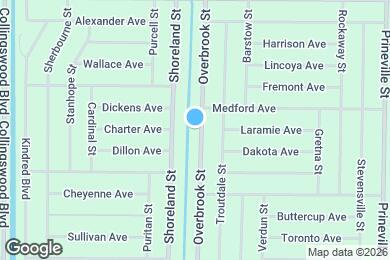 Map image of the property - 185 Overbrook St