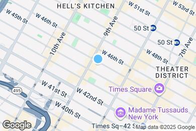 Map image of the property - 358 W 45th St