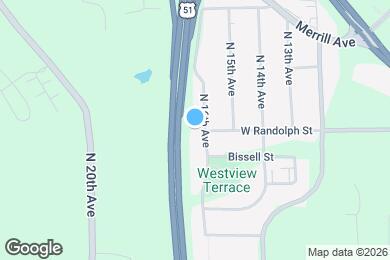 Map image of the property - 1424 N 16th Ave