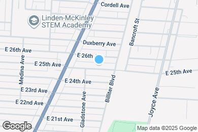 Map image of the property - 1500 E 25th Ave