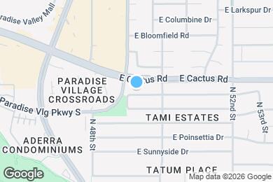 Map image of the property - 4910 E Shaw Butte Dr