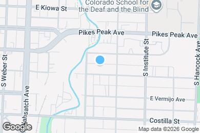 Map image of the property - 722 E Cucharras St