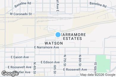 Map image of the property - 616 E Arizona Ave