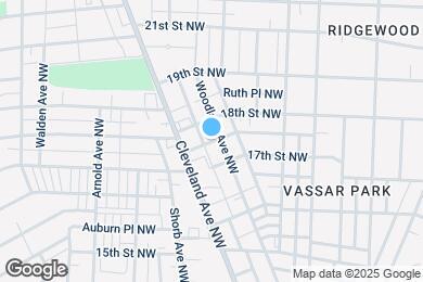 Map image of the property - 1725 Woodland Ave NW