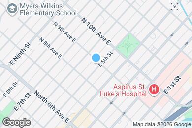 Map image of the property - 829 E 5th St