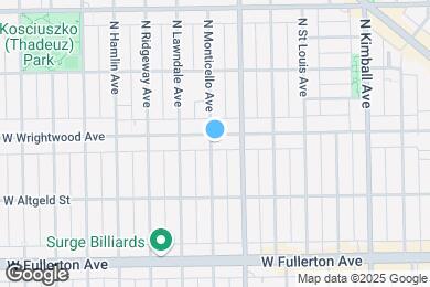 Map image of the property - 3625 W Wrightwood Ave