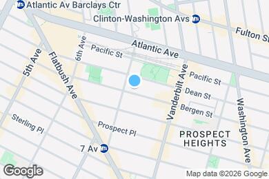 Map image of the property - $7,000 | 2.5BR | 2BA | Prospect Heights Townhouse Duplex | Private Backyard | 1,500 SF | Original...