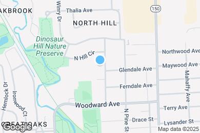 Map image of the property - 1327 N Oak St