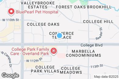 Map image of the property - Avia Apartments on College Blvd (Overland Park)