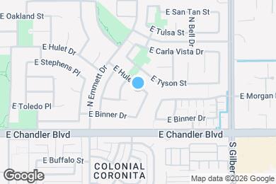 Map image of the property - 2701 E Hulet Dr