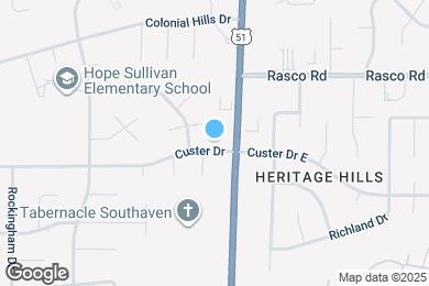 Map image of the property - 1582 Custer Dr