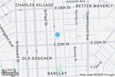 Map image of the property - 2503 N Calvert St