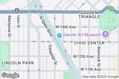 Map image of the property - 1301 Speer Blvd