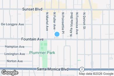 Map image of the property - 1302 N Fuller Ave