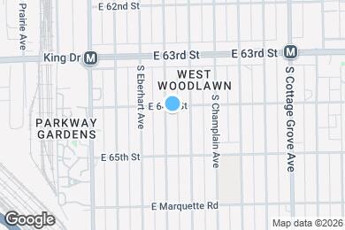 Map image of the property - 6409 S Rhodes Ave