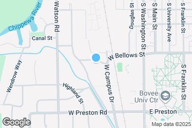Map image of the property - 1100 W Campus Dr