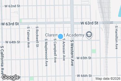 Map image of the property - 2436 W 64th St
