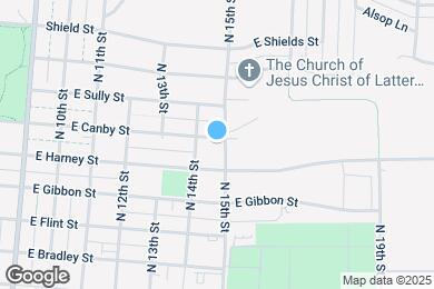 Map image of the property - 1408 E Canby St
