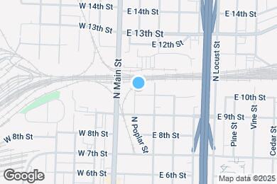 Map image of the property - 1000 N Poplar St