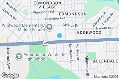 Map image of the property - 3924 Edmondson Ave