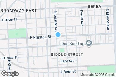 Map image of the property - 1233 N Luzerne Ave