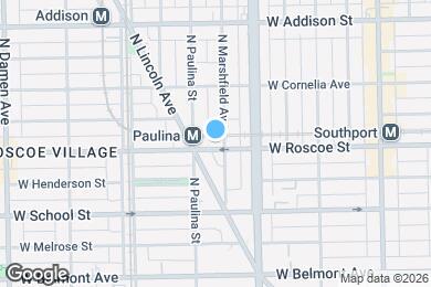 Map image of the property - 1636 W Roscoe St