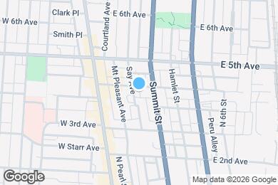 Map image of the property - 87 E 4th Ave