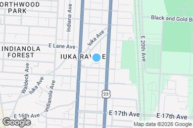 Map image of the property - 350 1/2 E 20th Ave