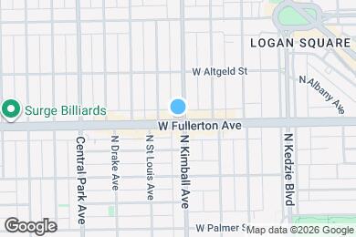 Map image of the property - 3404 W Fullerton Ave
