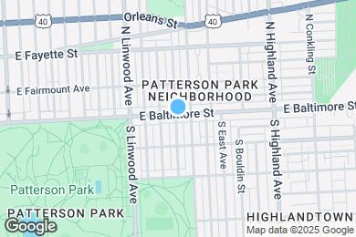Map image of the property - 3021 E Baltimore St