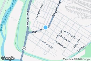 Map image of the property - 1315 Virginia Ave