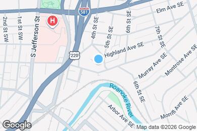 Map image of the property - 439 Cedar Bluff Ave SE