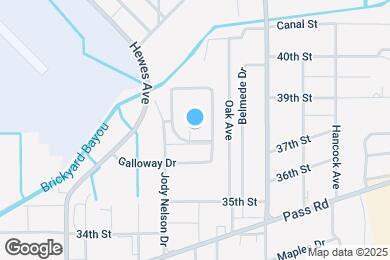 Map image of the property - Bayou View Apartments