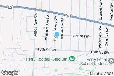 Map image of the property - 308 Highland Ave SW