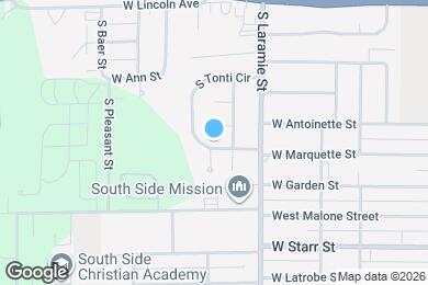 Map image of the property - 1034 S Tonti Cir