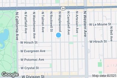 Map image of the property - 1408 N Maplewood Ave