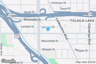 Map image of the property - 10917 Moorpark St