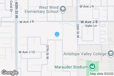 Map image of the property - 3621 W Avenue J10