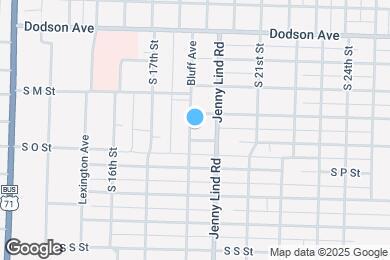 Map image of the property - 1515 Bluff Ave