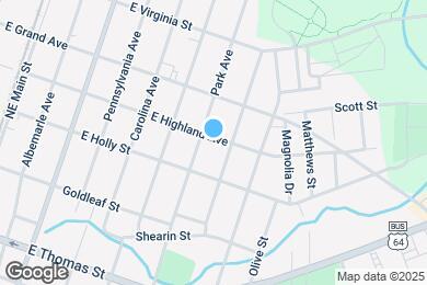 Map image of the property - 709 E Highland Ave